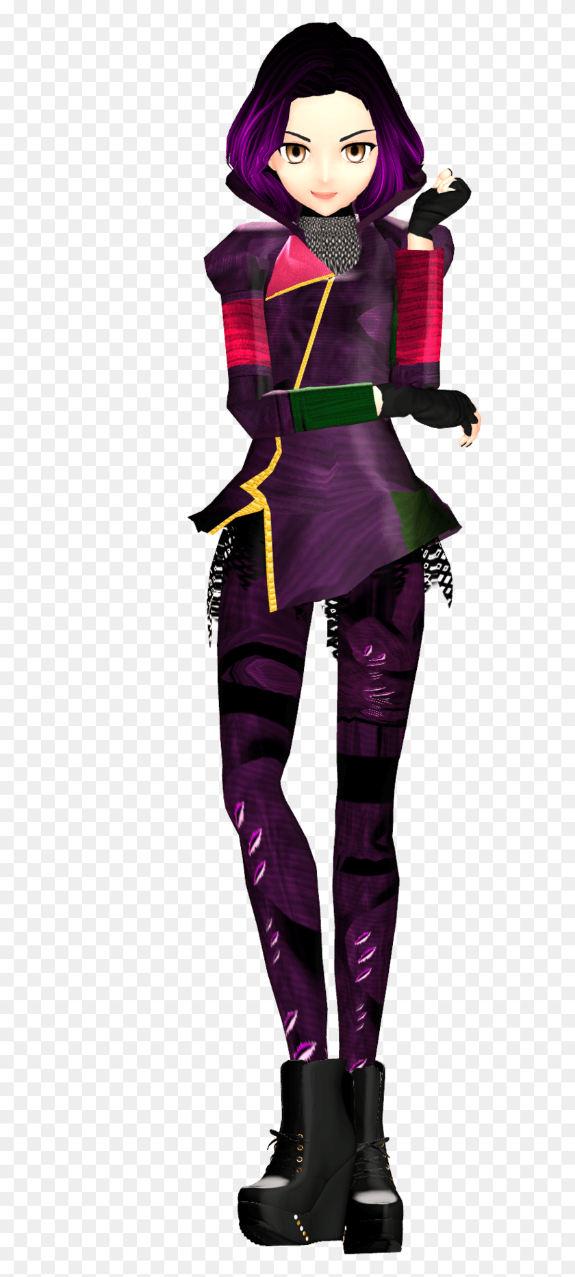 568x1804 Mal From Descendants Ref Dump Mal Descendants Anime, Clothing, Person, Sleeve HD PNG Download
