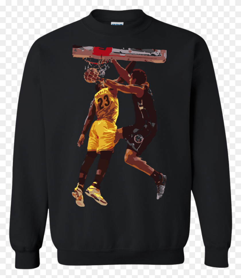 979x1143 Malcolm Brogdon Dunk On Lebron James T Shirt Sweater Sweater, Sleeve, Clothing, Apparel HD PNG Download
