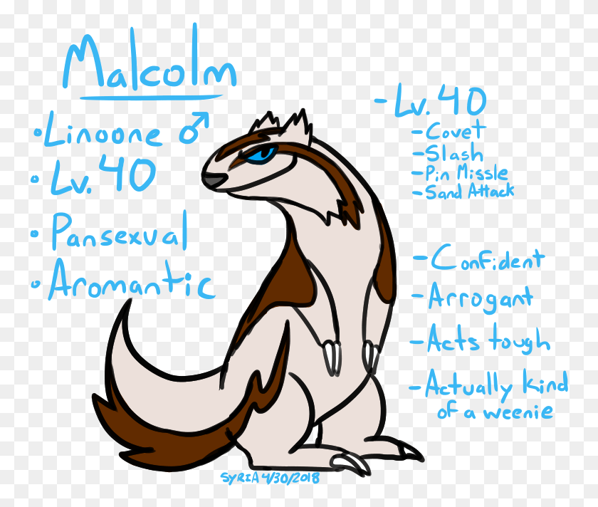 757x652 Malcolm The Linoone Cartoon, Word, Mammal, Animal HD PNG Download