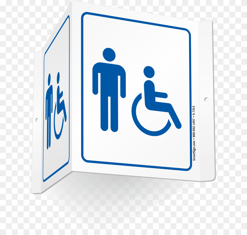 628x800 Male Amp Accessible Pictograms Restroom Projecting Sign Smartsign By Lyle S 4574 Av 06 Handicapped Accessible, Symbol, Road Sign, Head, Person Clipart PNG