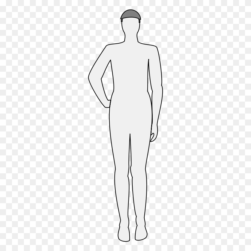 253x780 Male And Female Body Outline Female Body Outline, Clothing, Apparel, Person HD PNG Download