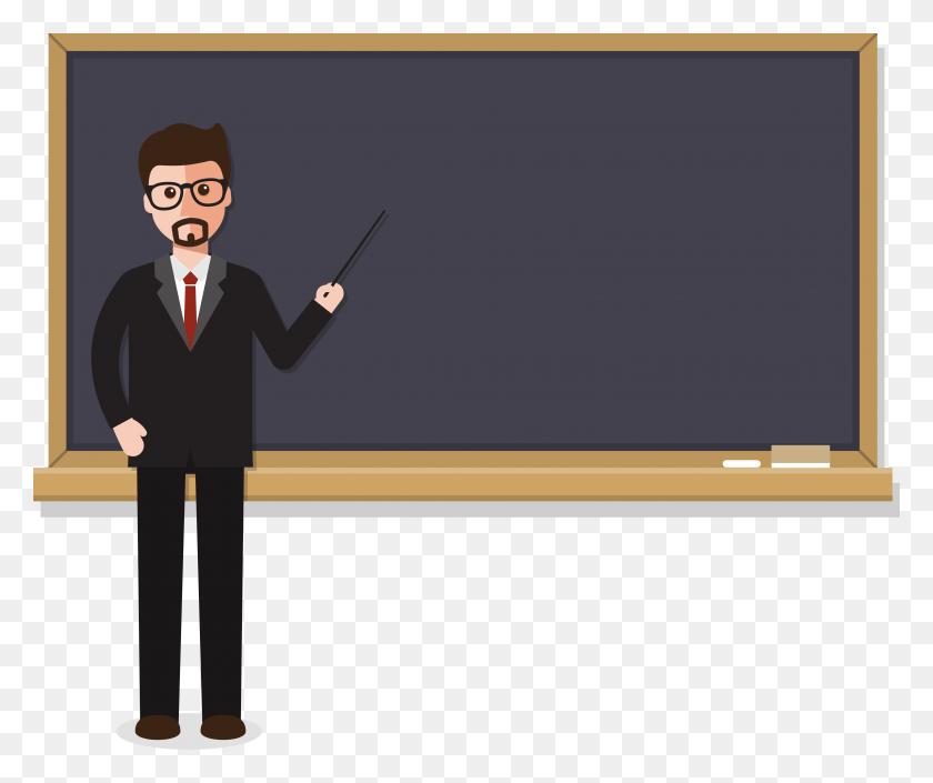 4025x3331 Male Clipart Old Male Teacher School Teacher Man, Person, Human, Blackboard HD PNG Download