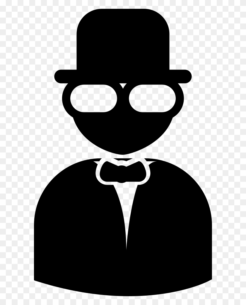 608x980 Male With Hat Suit And Tie Comments Simbol Orang Laki Laki, Stencil, Symbol HD PNG Download