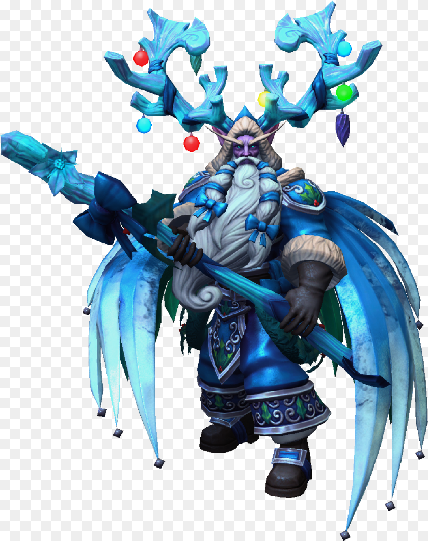 1228x1549 Malfurion Winter Veil Greatfather Icy Skin Portable Network Graphics, Person, Figurine Transparent PNG