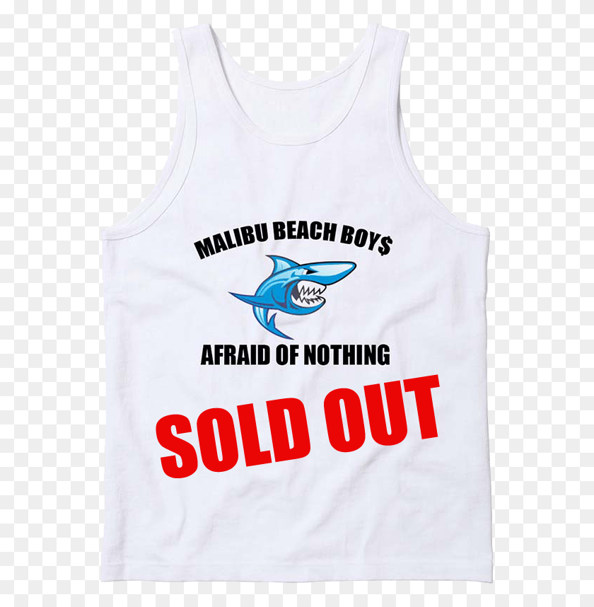 557x798 Descargar Png Malibu Beach Boys Tank Soldout Shark, Ropa, Camiseta, Camiseta Hd Png