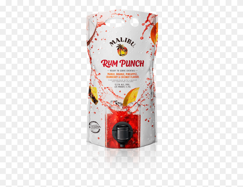 267x585 Malibu Rum Punch Malibu Rum Punch Bag, Food, Advertisement, Beverage HD PNG Download