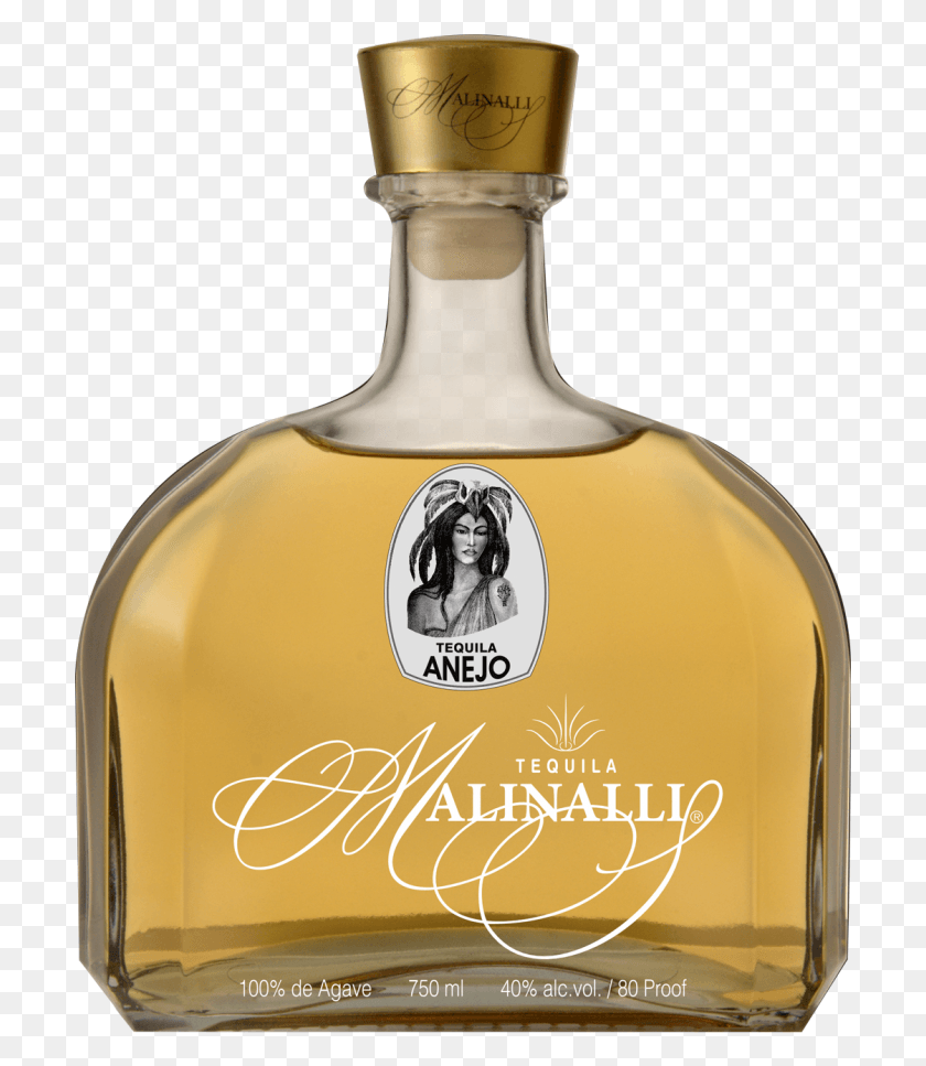 705x907 Malinalli Tequila Anejo Glass Bottle, Liquor, Alcohol, Beverage HD PNG Download
