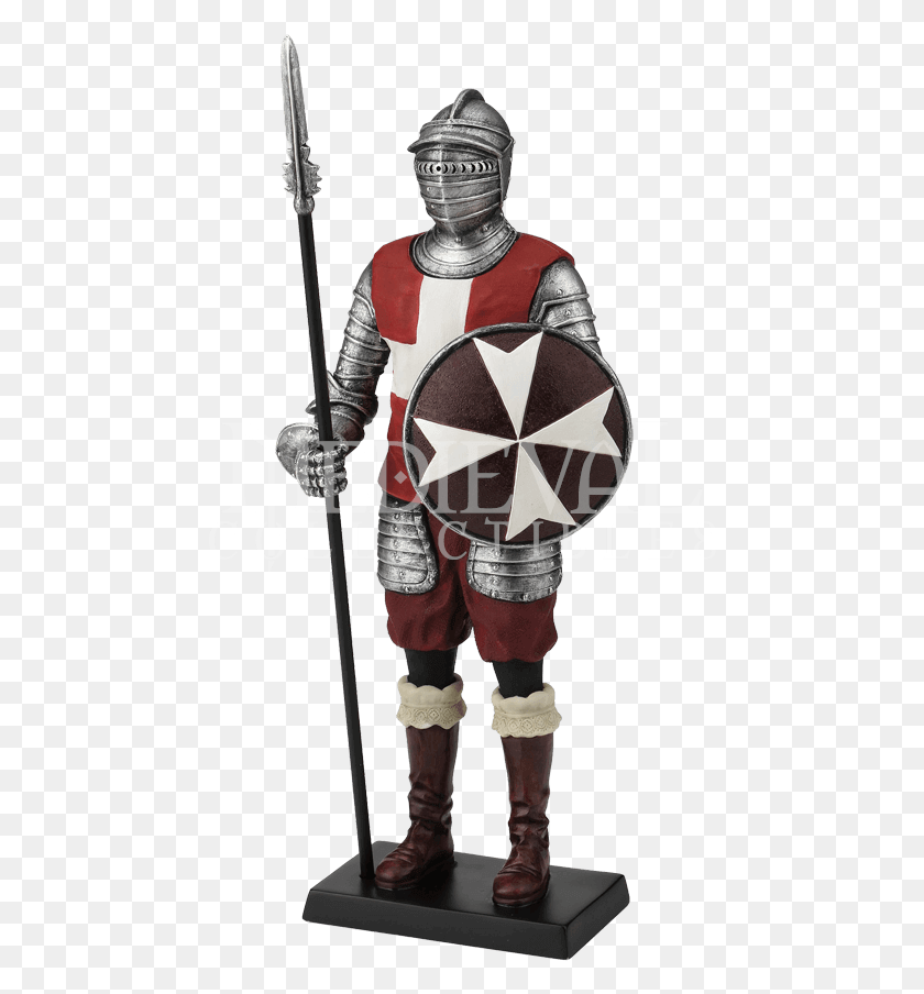 462x844 Maltese Knight Statue With Pike And Shield Knight, Person, Human, Armor HD PNG Download