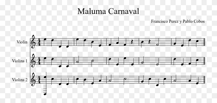 749x338 Maluma Carnaval Sheet Music Composed By Francisco Perez Maluma Violin Sheet Music, Gray, World Of Warcraft HD PNG Download