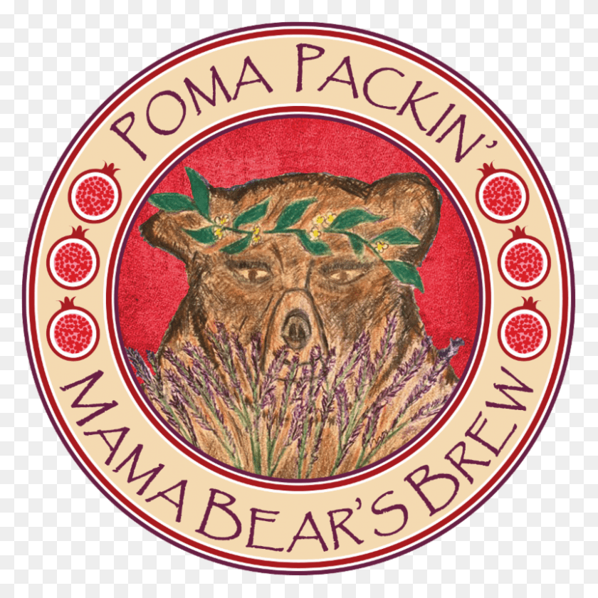 800x800 Mama Bear Poma Packin39 Alor, Logo, Symbol, Trademark HD PNG Download