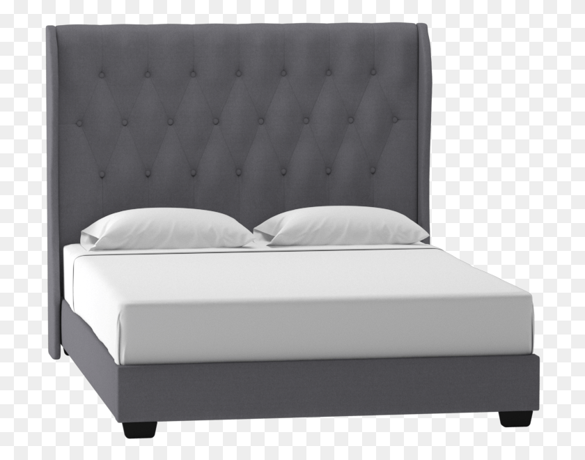 712x600 Mamadou Wood Framed Upholstered Panel Bed, Furniture, Mattress HD PNG Download