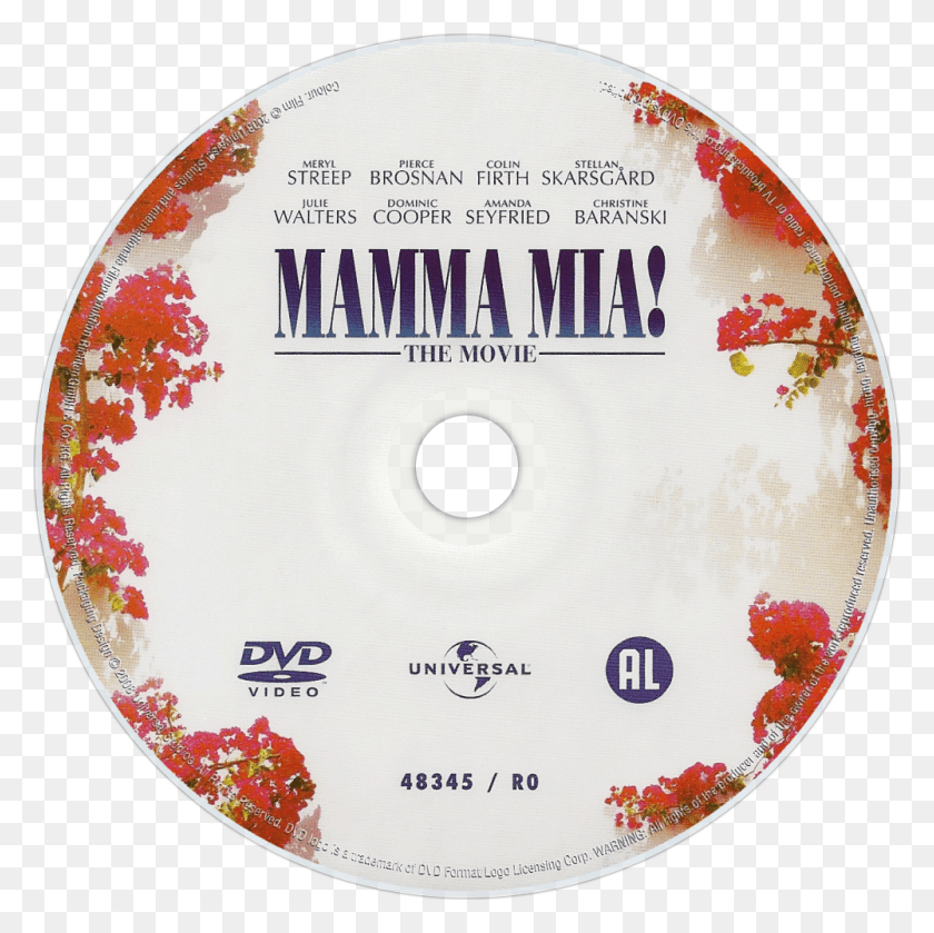 1000x1000 Mamma Mia Movie Fanart Tv Dvd Image Mamma Mia Bodoni, Disk HD PNG Download