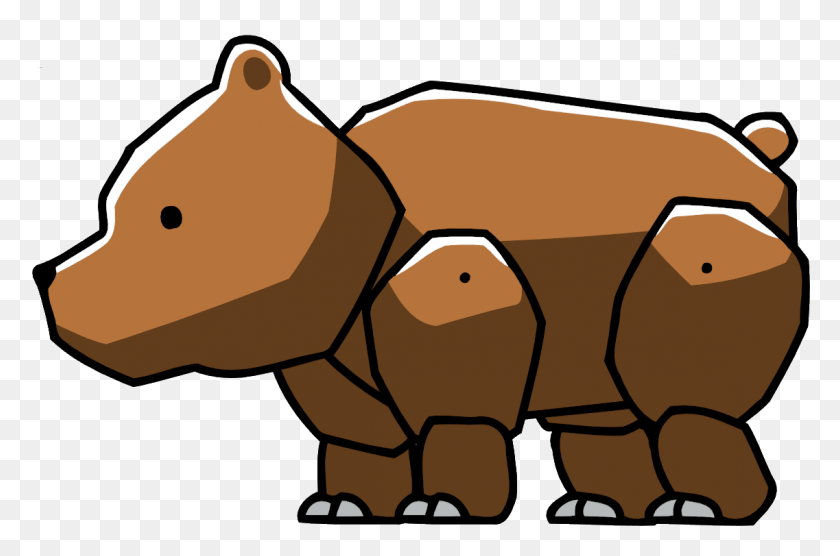 1137x724 Mammal Clipart Grizzly Bear Scribblenauts Bear, Animal, Outdoors, Invertebrate HD PNG Download
