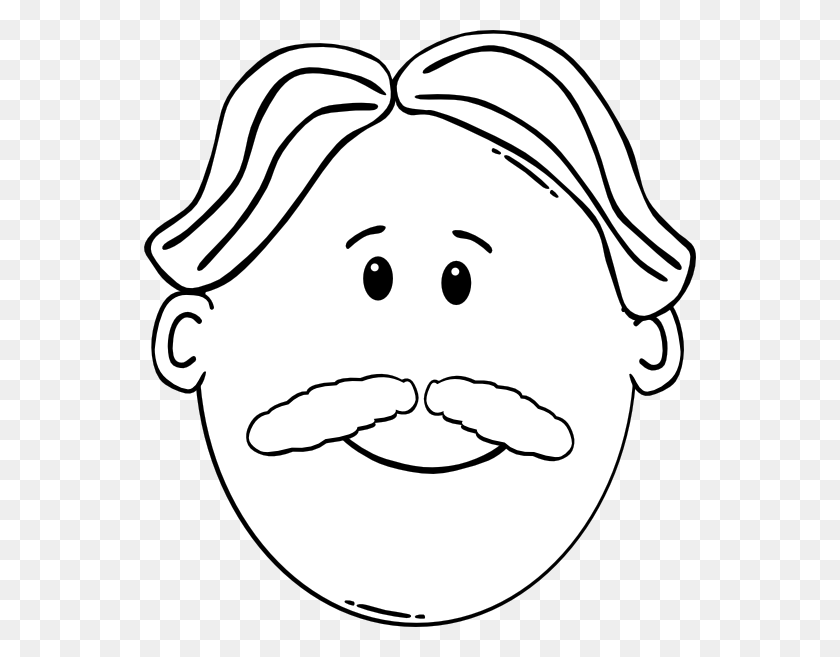 552x597 Man Black And White For Coloring, Face, Stencil, Head HD PNG Download
