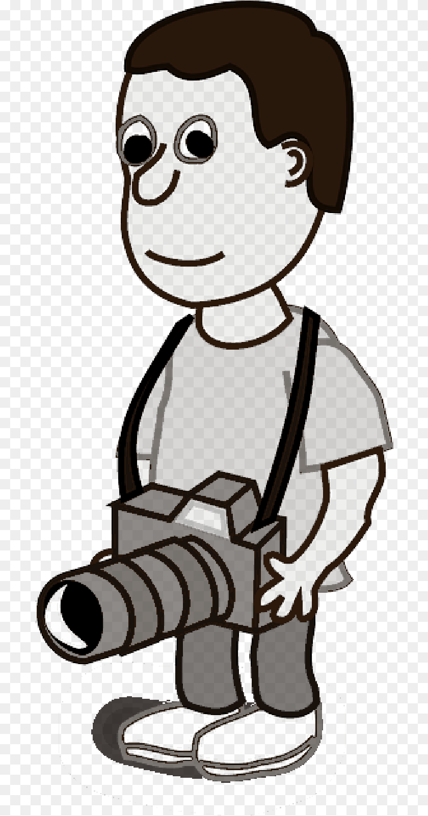 704x1601 Man Character Person Camera Comic Photographer Photographer Clipart, Photography, Baby, Face, Head PNG