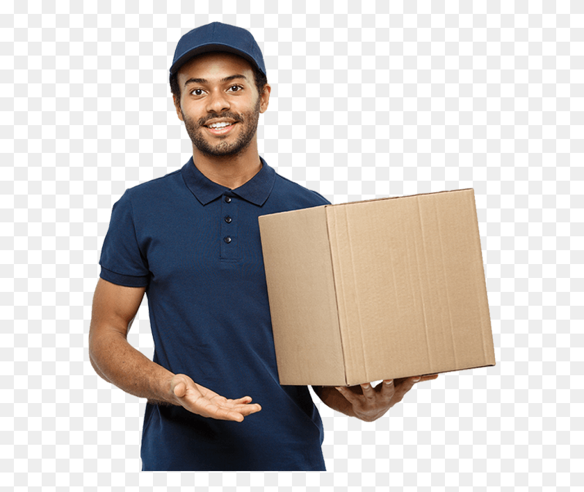 588x648 Man Delivery Boy With Box, Package Delivery, Person, Carton HD PNG Download