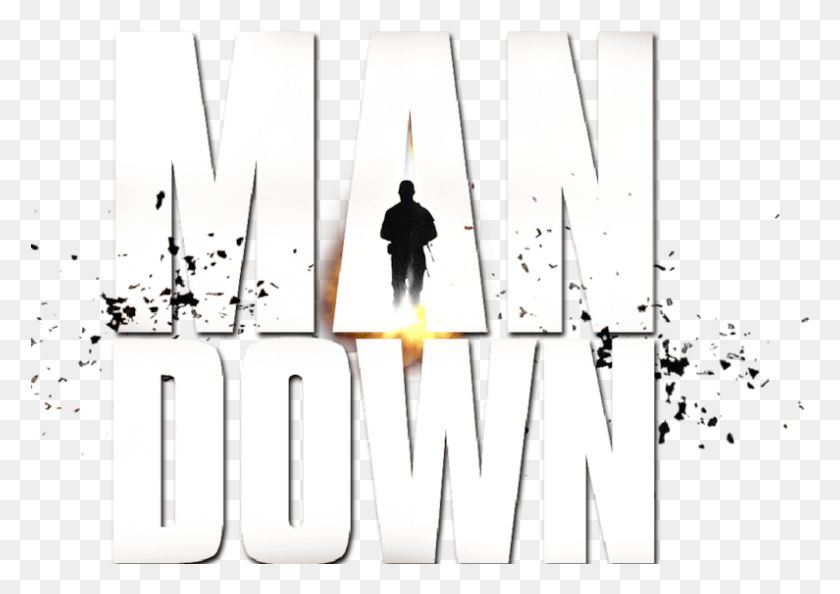795x545 Man Down Silhouette, Person, Human, Word HD PNG Download