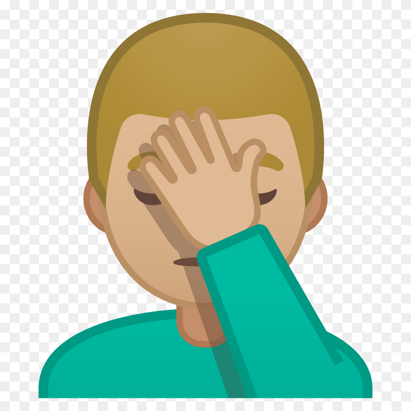 Man Facepalming Emoji Clipart, Person, Head, Face, Photography Sticker PNG