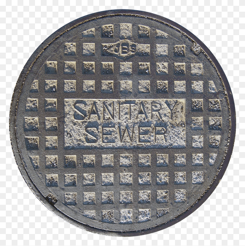 1457x1459 Man Hole Sewer Cover Texture Sewer Grate Texture, Rug, Drain, Manhole HD PNG Download