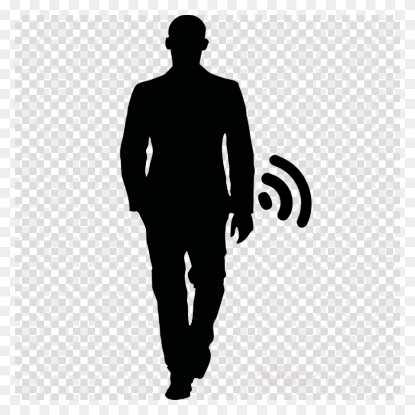 900x900 Man In Suit Silhouette Clipart Clip Art Transparent Background Man Silhouette, Texture, Person, Human HD PNG Download