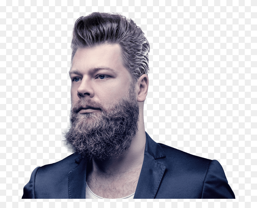 701x620 Man In Suit With Beard And A Modern Hairstyle Mens Fade Slick Back, Face, Person, Human HD PNG Download