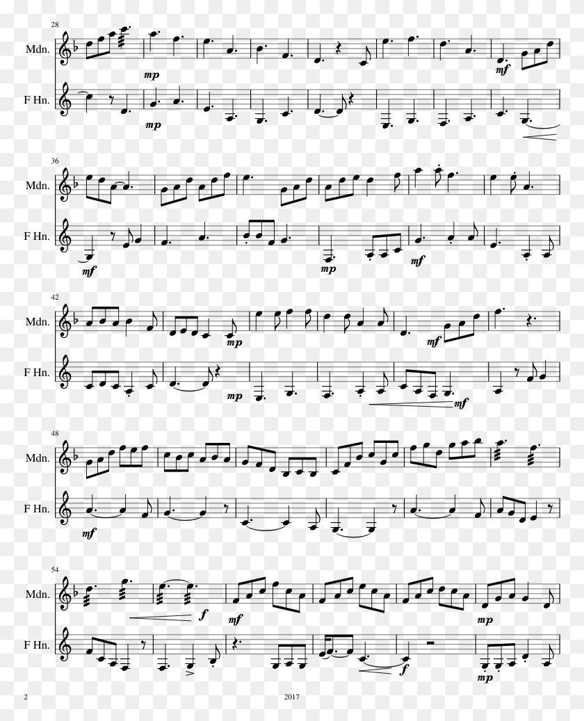 773x977 Man In The Mask Sheet Music 2 Of 5 Pages, Gray, World Of Warcraft HD PNG Download