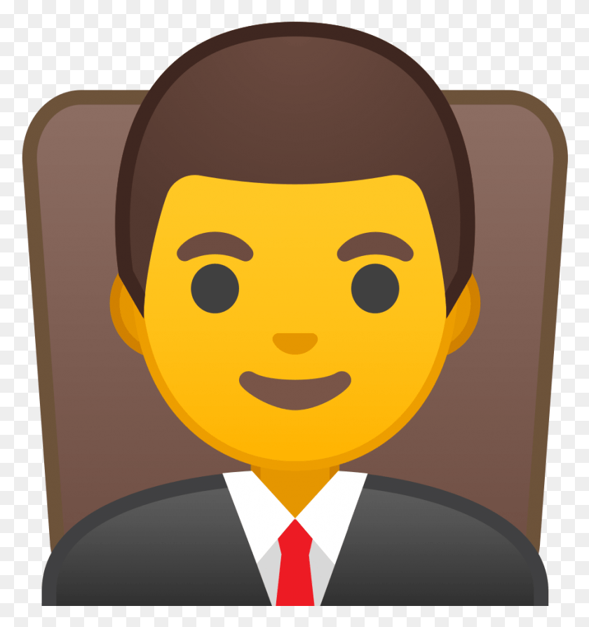 898x961 Man Judge Icon Emoji Empresario, Cushion, Clothing, Apparel HD PNG Download