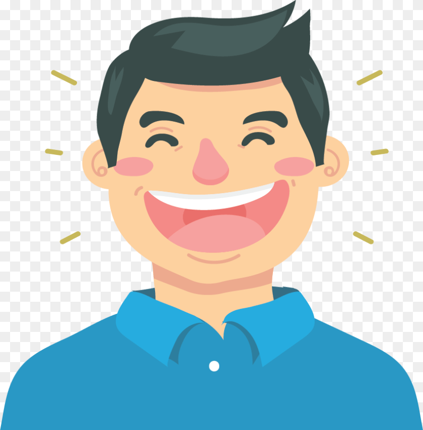 Man Laughing Laugh Vector, Adult, Person, Male, Head Sticker PNG