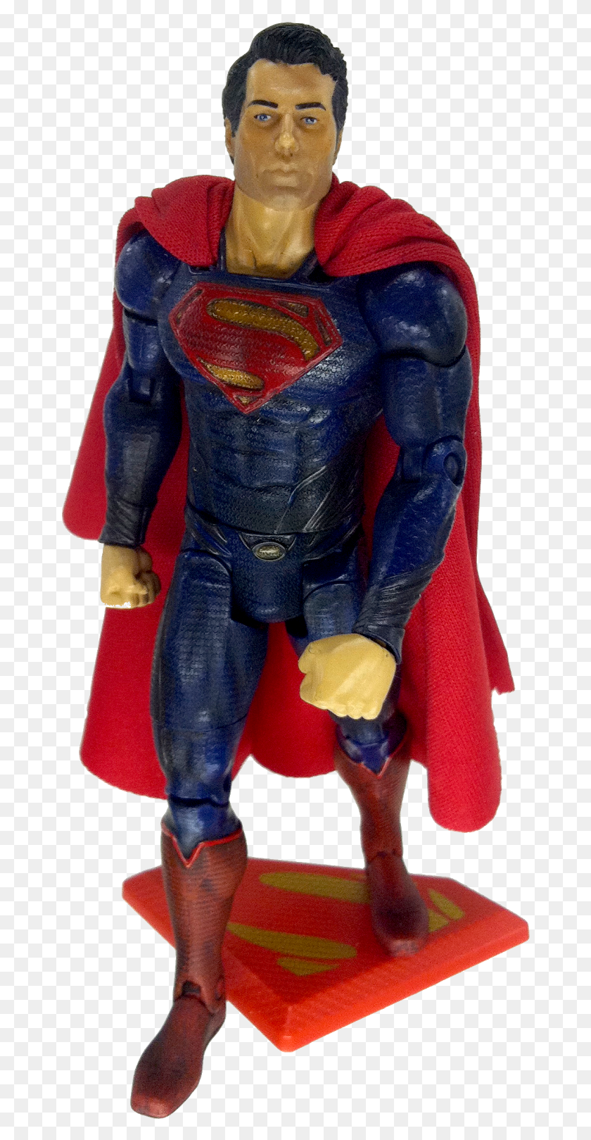 666x1559 Man Of Steel Movie Masters 2013 Mattel Play Arts Kai Superman, Figurine, Toy, Person HD PNG Download