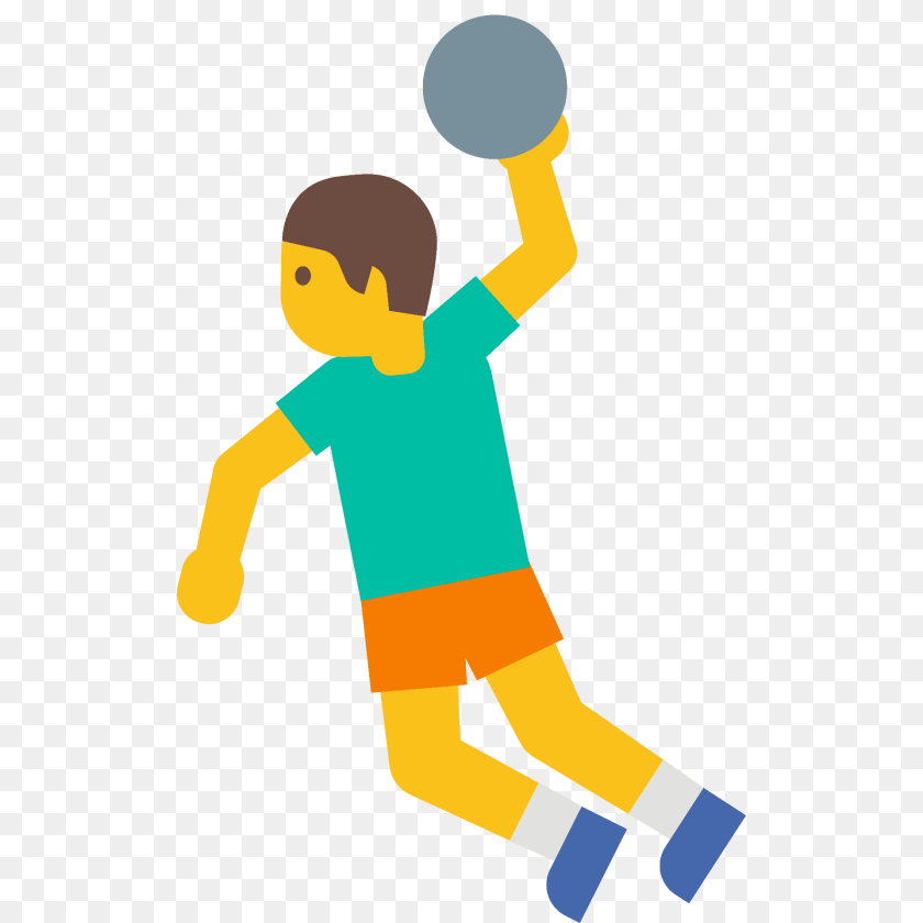 Man Playing Handball Emoji Clipart, Ball, Sport, Sphere, Child Sticker PNG