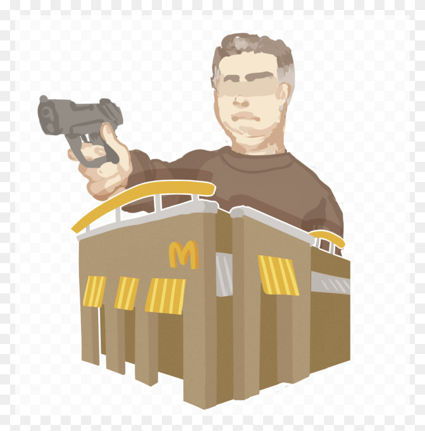 1008x1024 Man Pulls Gun On High School Students At Eden Prairie Illustration, Person, Human, Package Delivery HD PNG Download