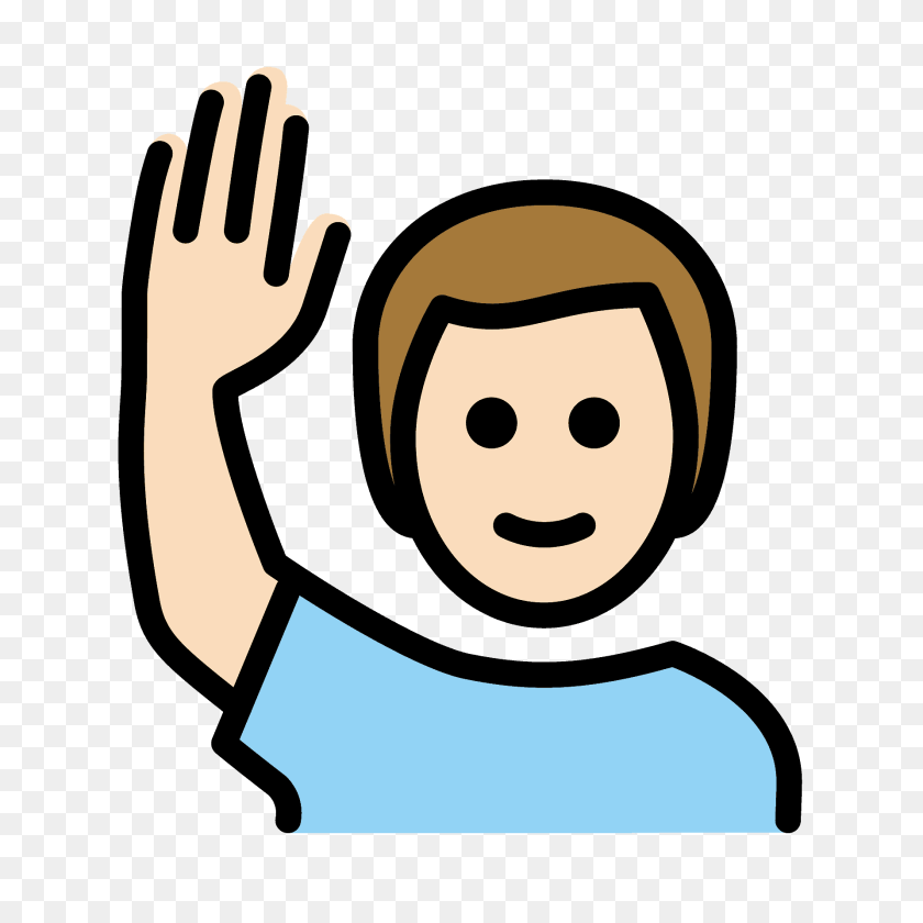 Man Raising Hand Emoji Clipart, Face, Head, Person, Photography Transparent PNG