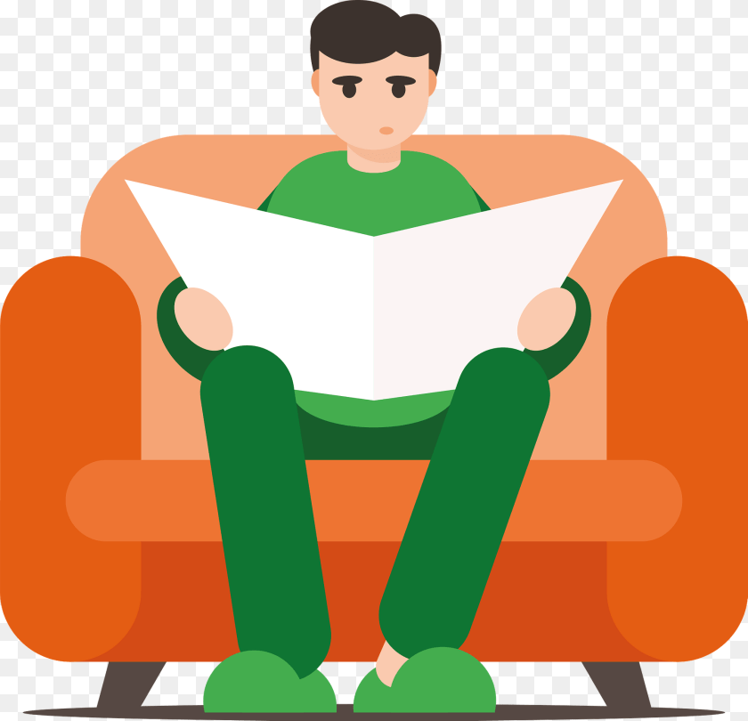 1920x1851 Man Reading Newspapers Person, Sitting, Face, Head Clipart PNG