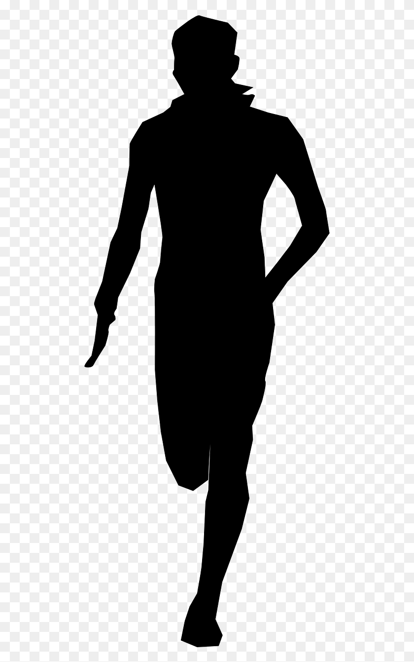 503x1281 Man Run Person Male Running Image Clip Art, Gray, World Of Warcraft HD PNG Download