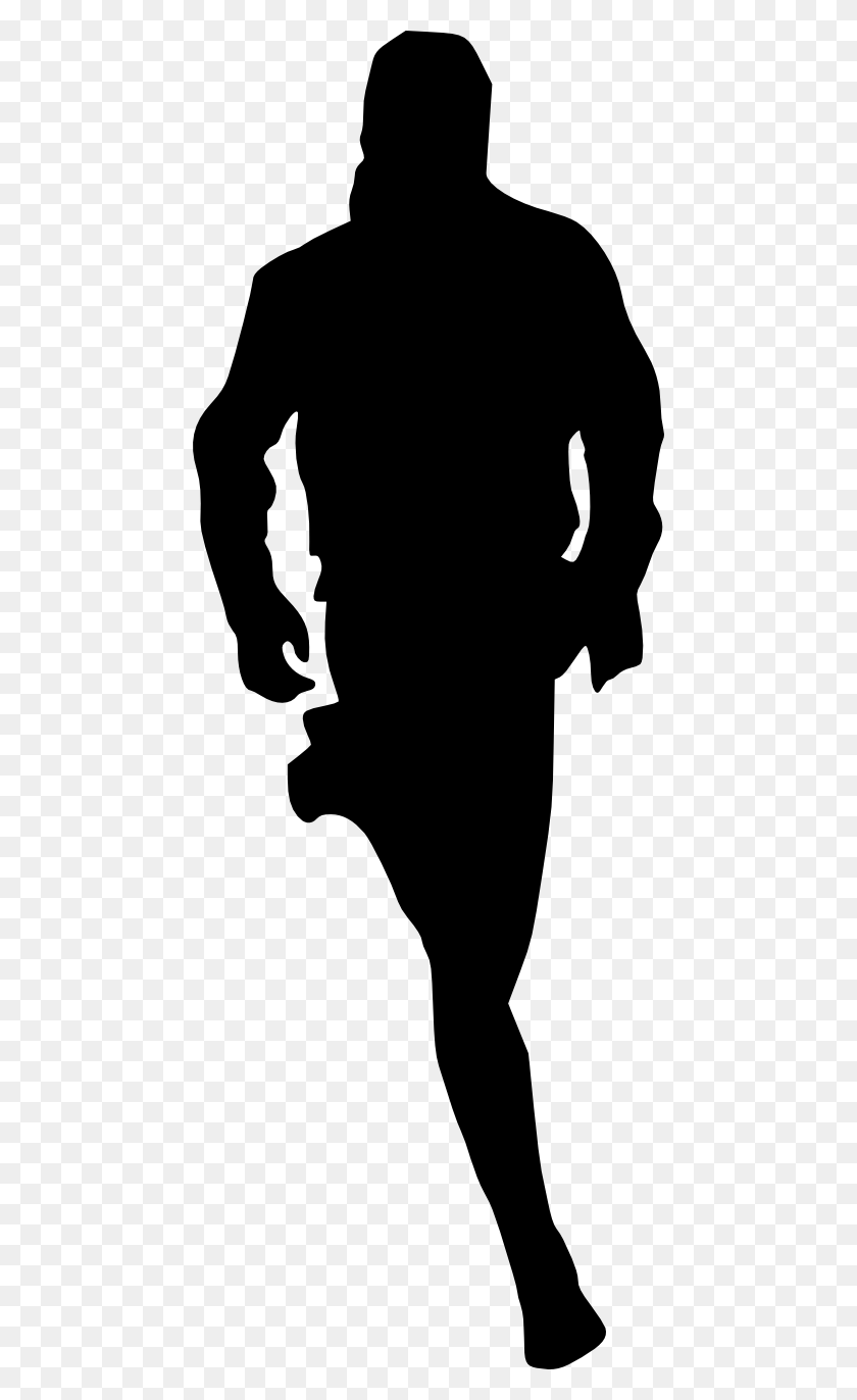 462x1312 Man Running Silhouette Silhouette, Person, Human HD PNG Download