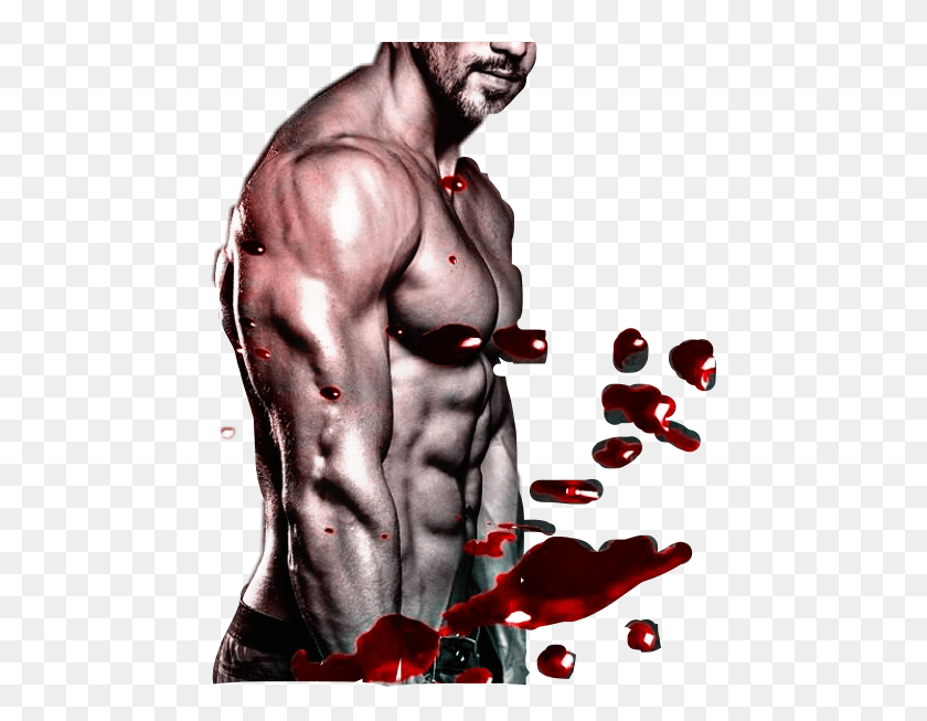459x593 Man Sexy Blood Bloody Shirtless Jeans Belt Abs Barechested, Person, Human, Arm HD PNG Download