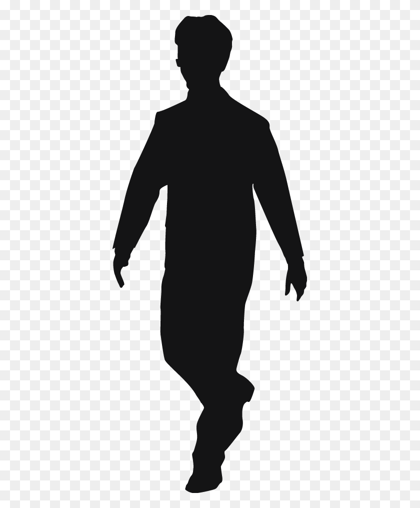 389x955 Man Silhouette Walking Gif Walking Silhouette Animated Gif, Sleeve, Clothing HD PNG Download