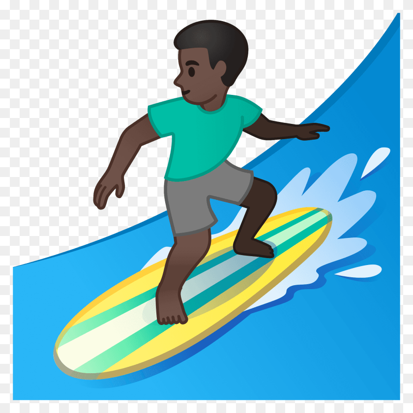 Man Surfing Emoji Clipart, Water, Sport, Leisure Activities, Nature PNG