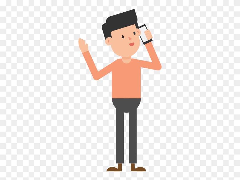 293x569 Hombre Hablando Por Teléfono De Dibujos Animados Vector De Dibujos Animados, Cruz, Símbolo, De Pie Hd Png