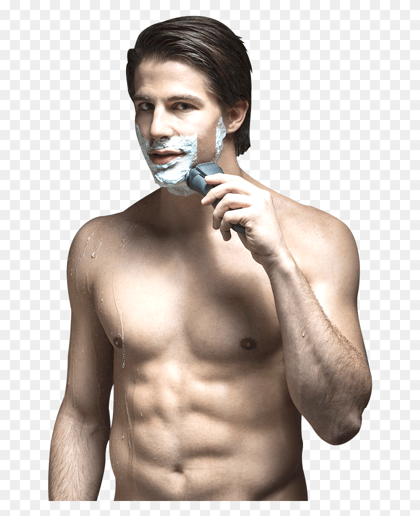 650x972 Descargar Png / Hombre Con Afeitadora De Barba Hd Png