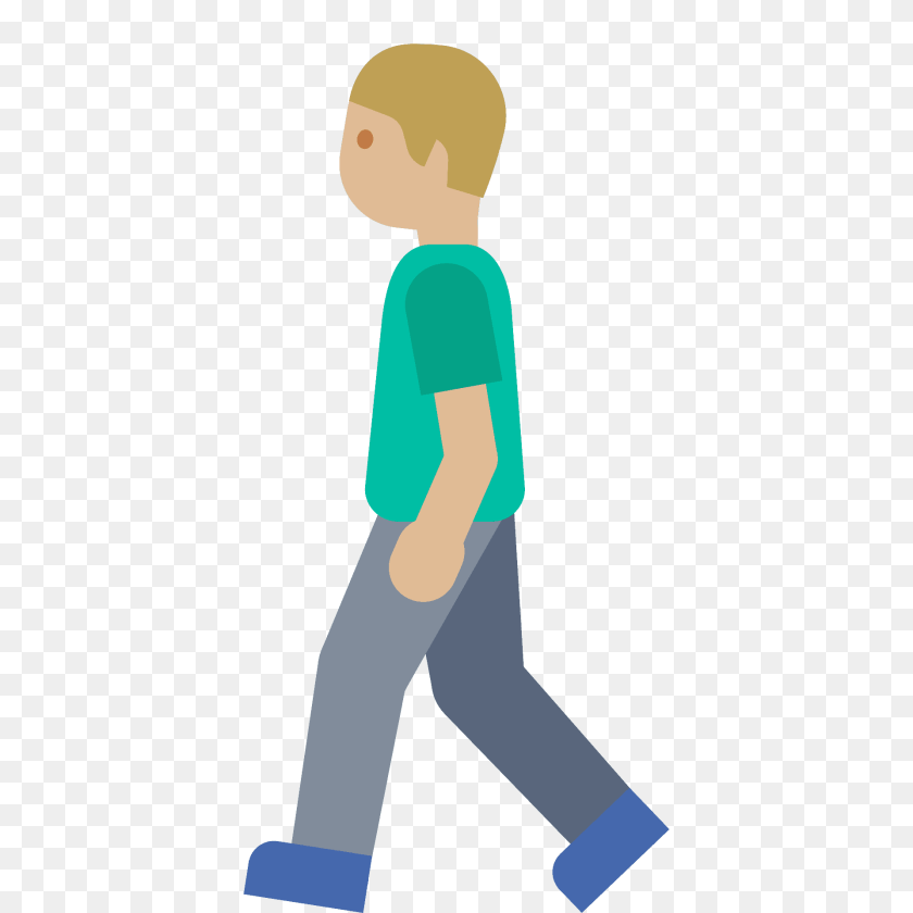 Man Walking Emoji Clipart, Person, Clothing, Pants, Male Sticker PNG ...