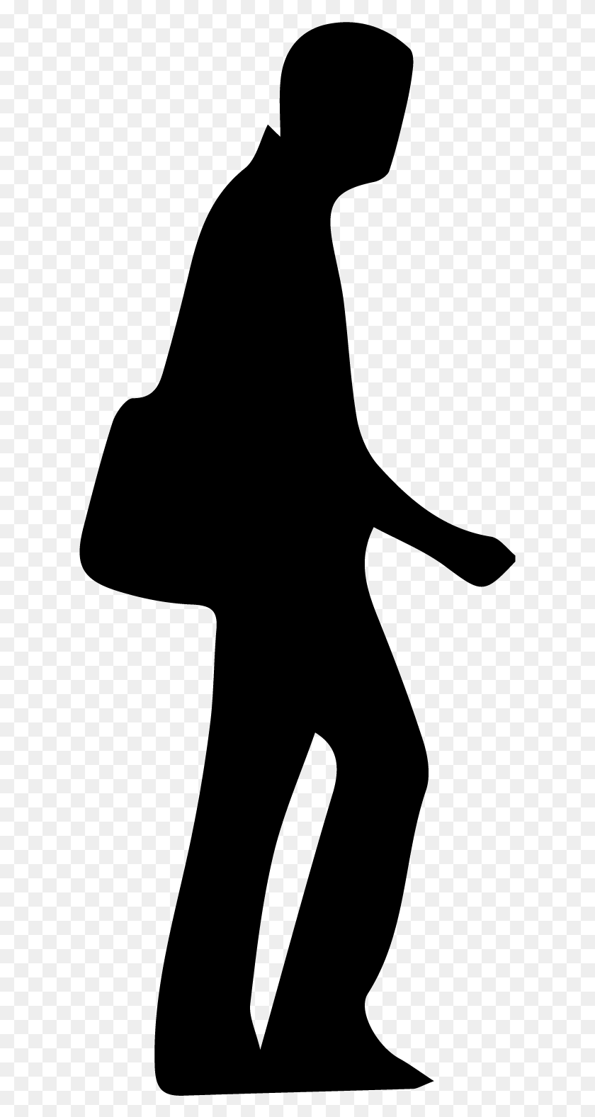 617x1517 Man Walking Right Man Walking Right Silhouette, Gray, World Of Warcraft HD PNG Download