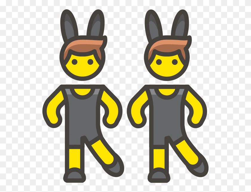 559x582 Man With Bunny Ears Emoji Ear, Hand, Text, Stencil HD PNG Download