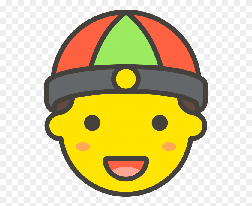 547x629 Man With Chinese Cap Emoji Knstler Symbol, Helmet, Clothing, Apparel HD PNG Download