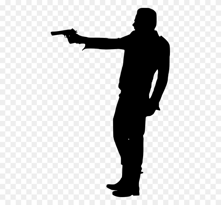 453x720 Man With Gun Silhouette, Gray, World Of Warcraft HD PNG Download