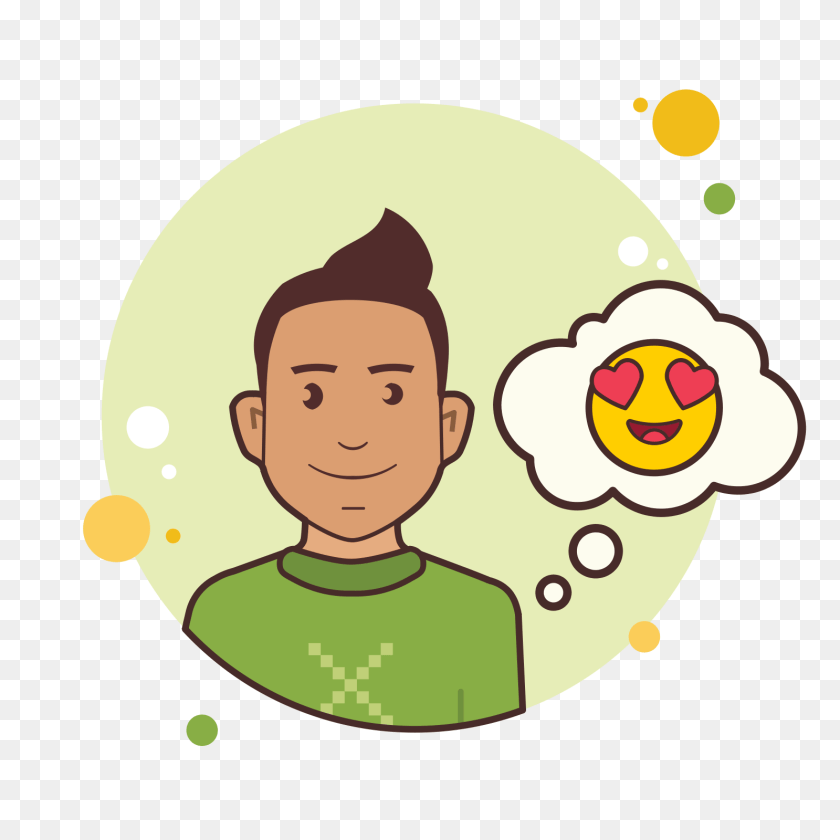 1600x1600 Man With In Love Emoji Icon, Face, Head, Person, Photography PNG