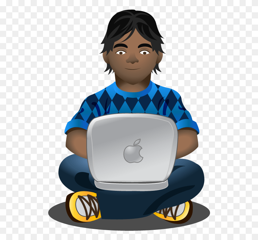 528x720 Man With Laptop Cartoon, Computer, Electronics, Person HD PNG Download