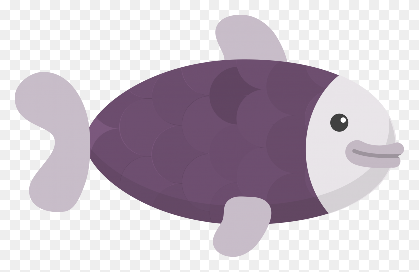 3163x1967 Manatee Clipart Purple Fish Flat Design, Animal, Mammal, Sea Life HD PNG Download