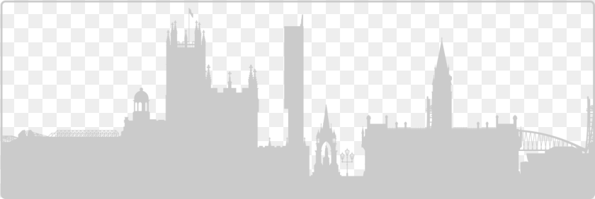 1197x402 Manchester Manchester Silhouette, Architecture, Building, Spire, Tower Transparent PNG