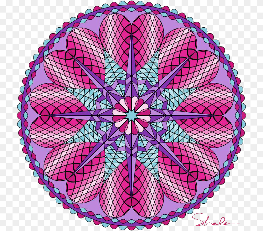 736x736 Mandala, Pattern, Purple, Art, Home Decor PNG